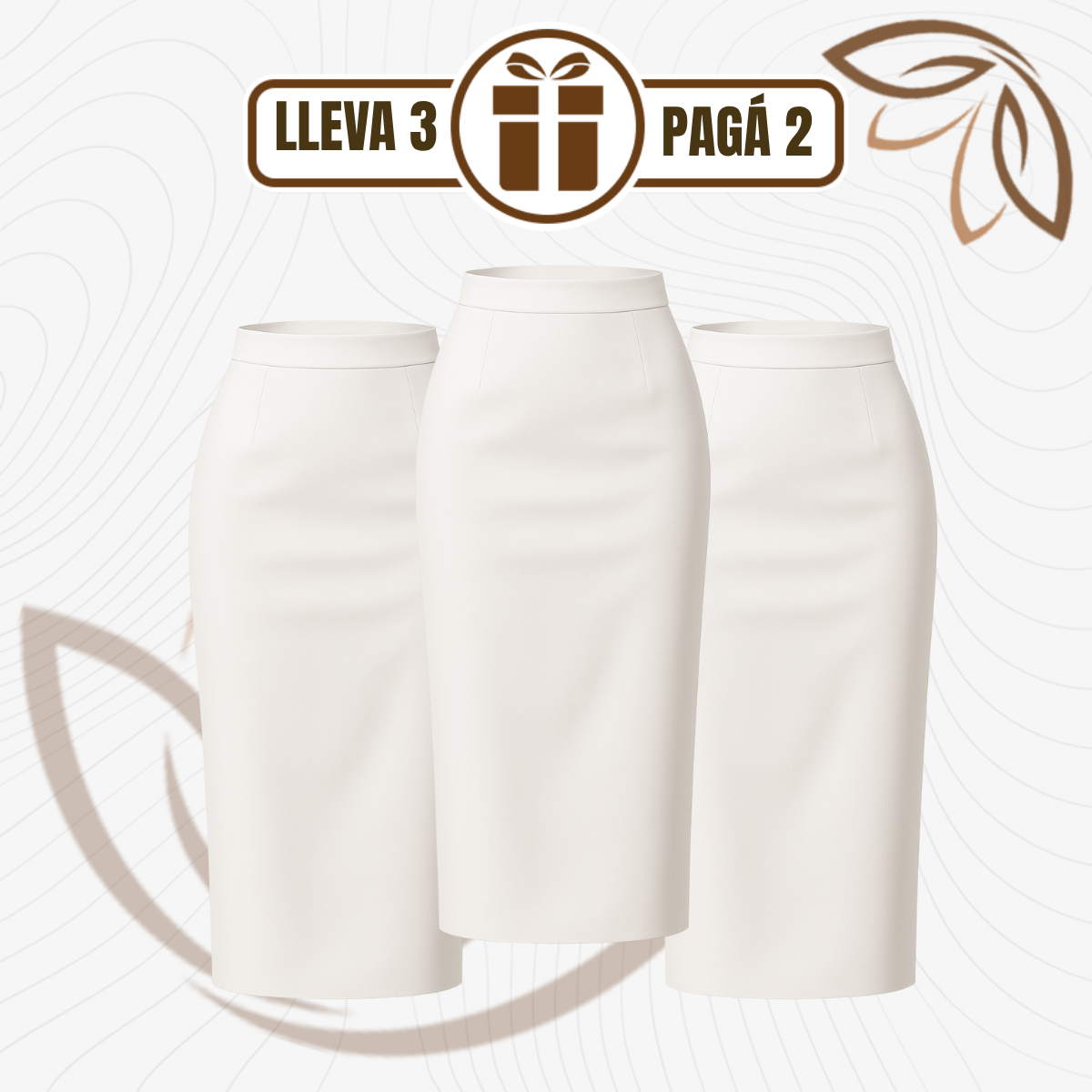 [Llevá 3 Pagá 2] Falda Midi Recta Francini de Cintura Alta en Crepé Sastrero (¡Estilo clásico y elegante!)
