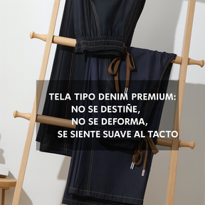 [Llevá 3 Pagá 2] Jean Femenino Aline Wide Leg con Cintura Elástica y Caída Moderna (¡Look moderno y casual!)