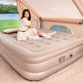 [Llevá 2 Pagá 1] Colchón Inflable King Portátil con Revestimiento Triple Antidesgarro +REGALO: Bomba de Aire Eléctrica