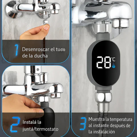[Llevá 2 Pagá 1] Regulador de Temperatura para Grifos con Pantalla Digital Touchscreen