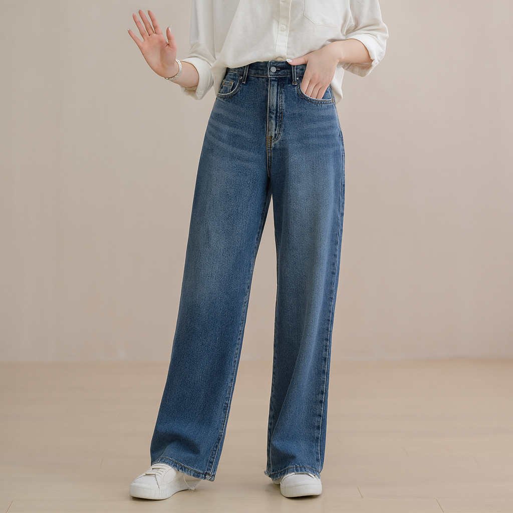 [Llevá 3 Pagá 2] Jean Femenino Angela Wide Leg con Caída Perfecta (¡Estilo atemporal y delicado!)