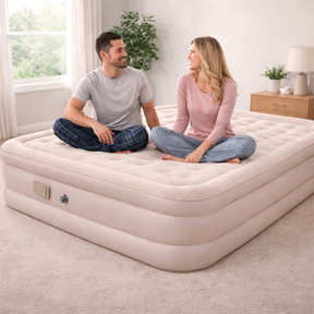 [Llevá 2 Pagá 1] Colchón Inflable King Portátil con Revestimiento Triple Antidesgarro +REGALO: Bomba de Aire Eléctrica