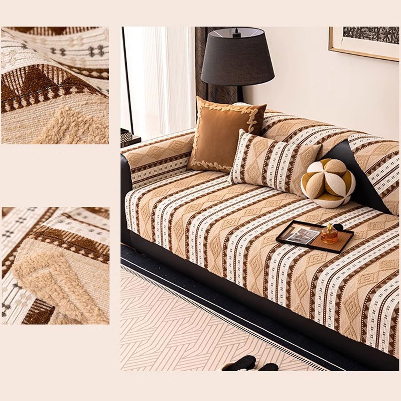 [Llevá 2 Pagá 1] Funda para Sofá Roman 100% Algodón con Diseño Elegante y Atemporal +REGALO: 2 Almohadas