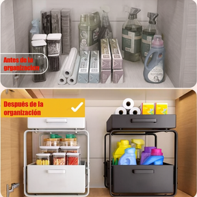 [Llevá 2 Pagá 1] Porta Condimentos Completo en Acero Inoxidable con Cajones Articulados