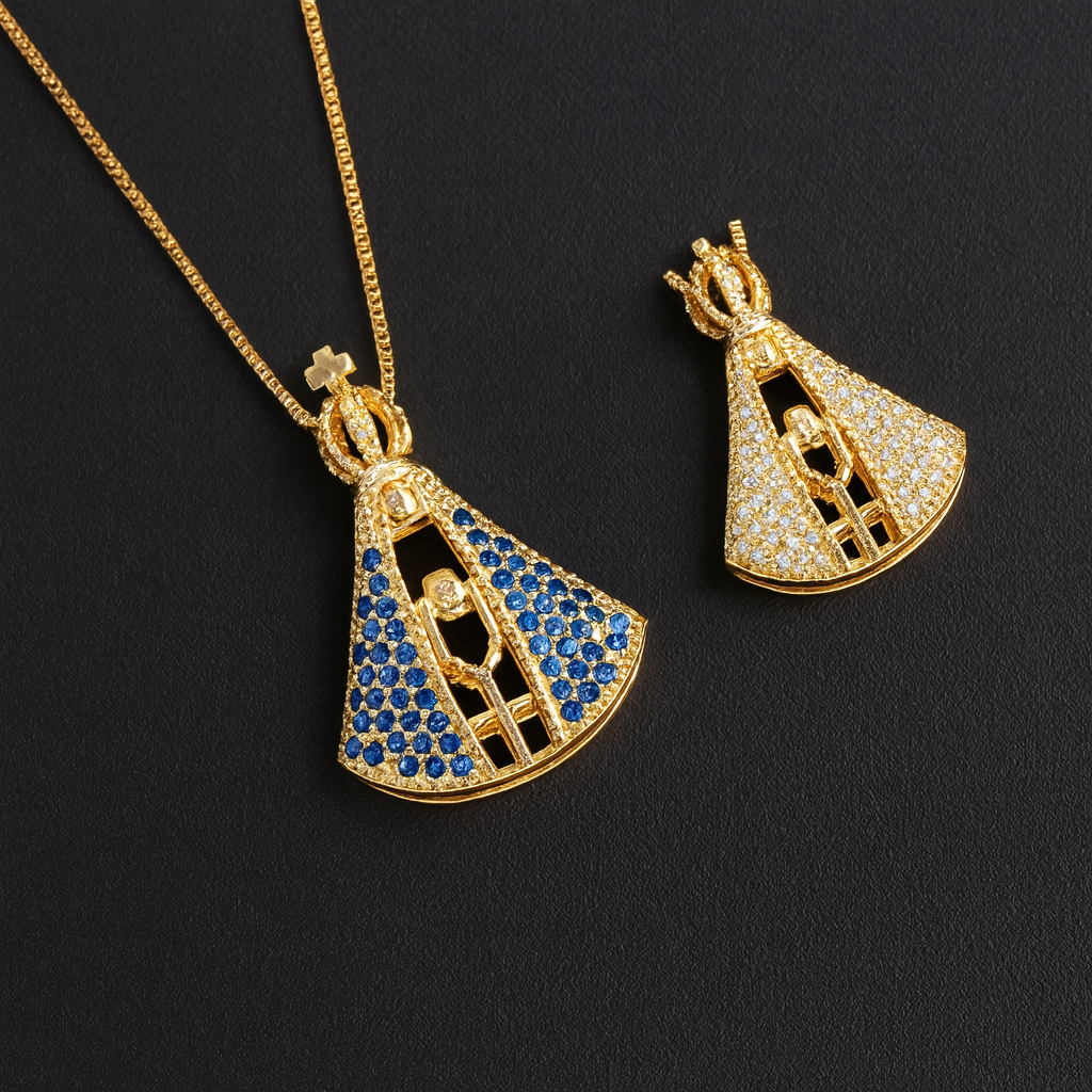 [Llevá 2 Pagá 1] Collar en Piedras de Circonia Bañado en Oro