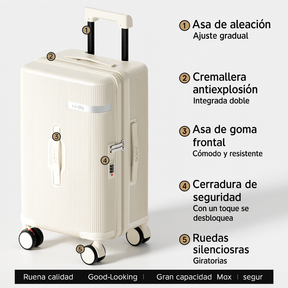 [Llevá 2 Pagá 1] Valija de Viaje AirLine de Alta Capacidad en Policarbonato y ABS con Forro Interno y Divisiones Inteligentes