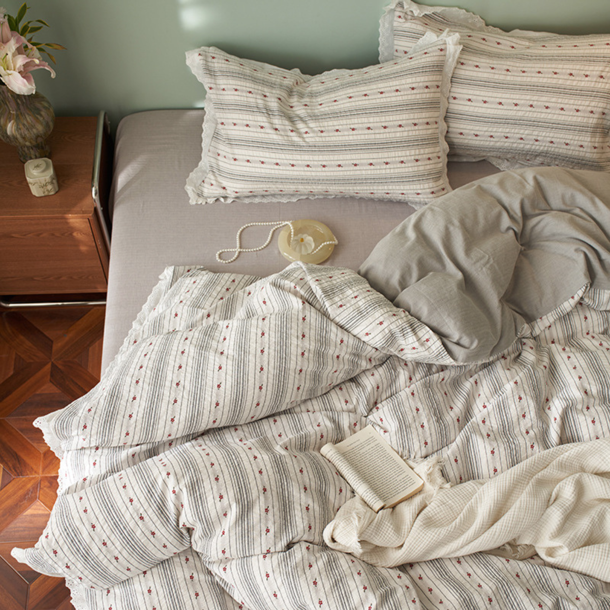 [Llevá 2 Pagá 1] Ropa de Cama Completa Estampada en Algodón y Poliéster +2 Fundas para Almohada