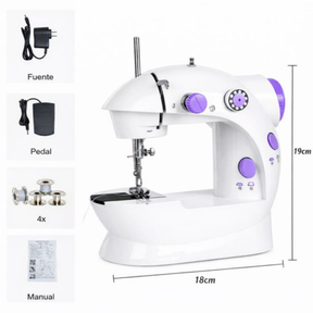 Mini Máquina de Coser Eléctrica Portátil con Regulación + REGALO: Kit de Costura