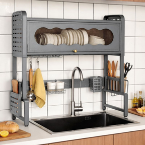 Escurridor Multifuncional Completo en Acero Inoxidable EasyHome + REGALO: Kit de Utensilios de Cocina