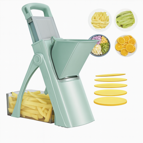 [Llevá 2 Pagá 1] Cortador de Verduras Multifuncional en Acero Inoxidable con Hoja Ajustable +REGALO: Kit de Utensilios de Cocina