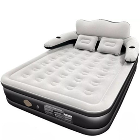 [Llevá 2 Pagá 1] Colchón Portátil de Dos Plazas con Apoyo para la Cabeza, Triple Revestimiento y Antidesgarro +REGALO: Bomba de Aire Eléctrica