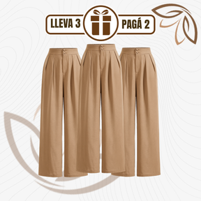 [Llevá 3 Pagá 2] Pantalón Femenino en Seda Hielo y Poliéster Selina Confort y Elasticidad Premium