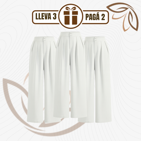 [Llevá 3 Pagá 2] Pantalón Femenino en Seda Hielo y Poliéster Selina Confort y Elasticidad Premium