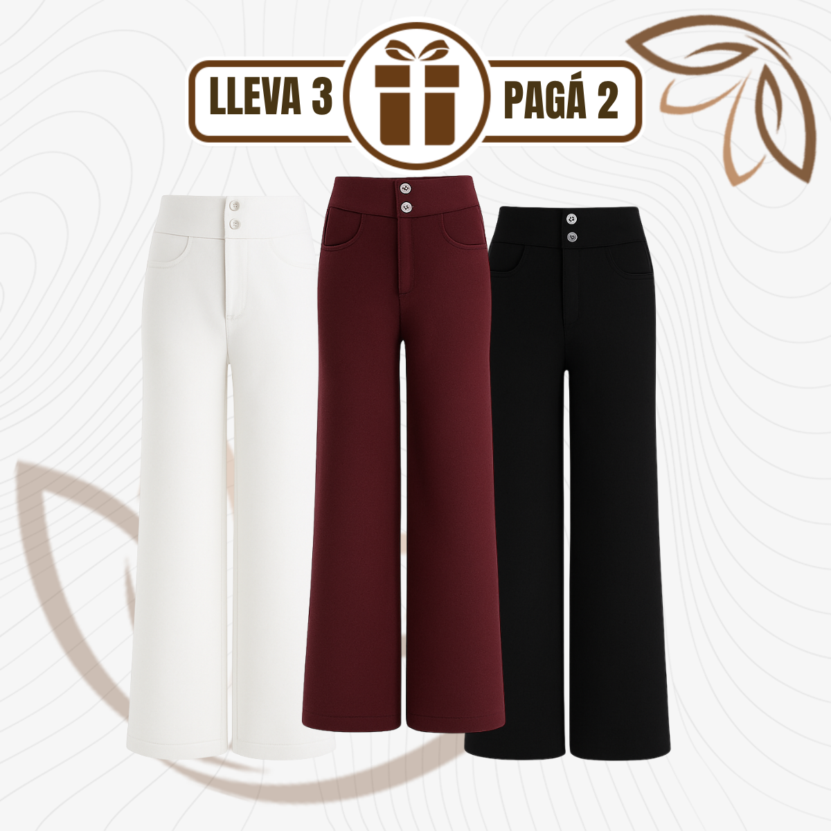 [Llevá 3 Pagá 2] Pantalón Social Femenino en Seda Hielo y Poliéster Nolita (Diseño Fino y Encantador)