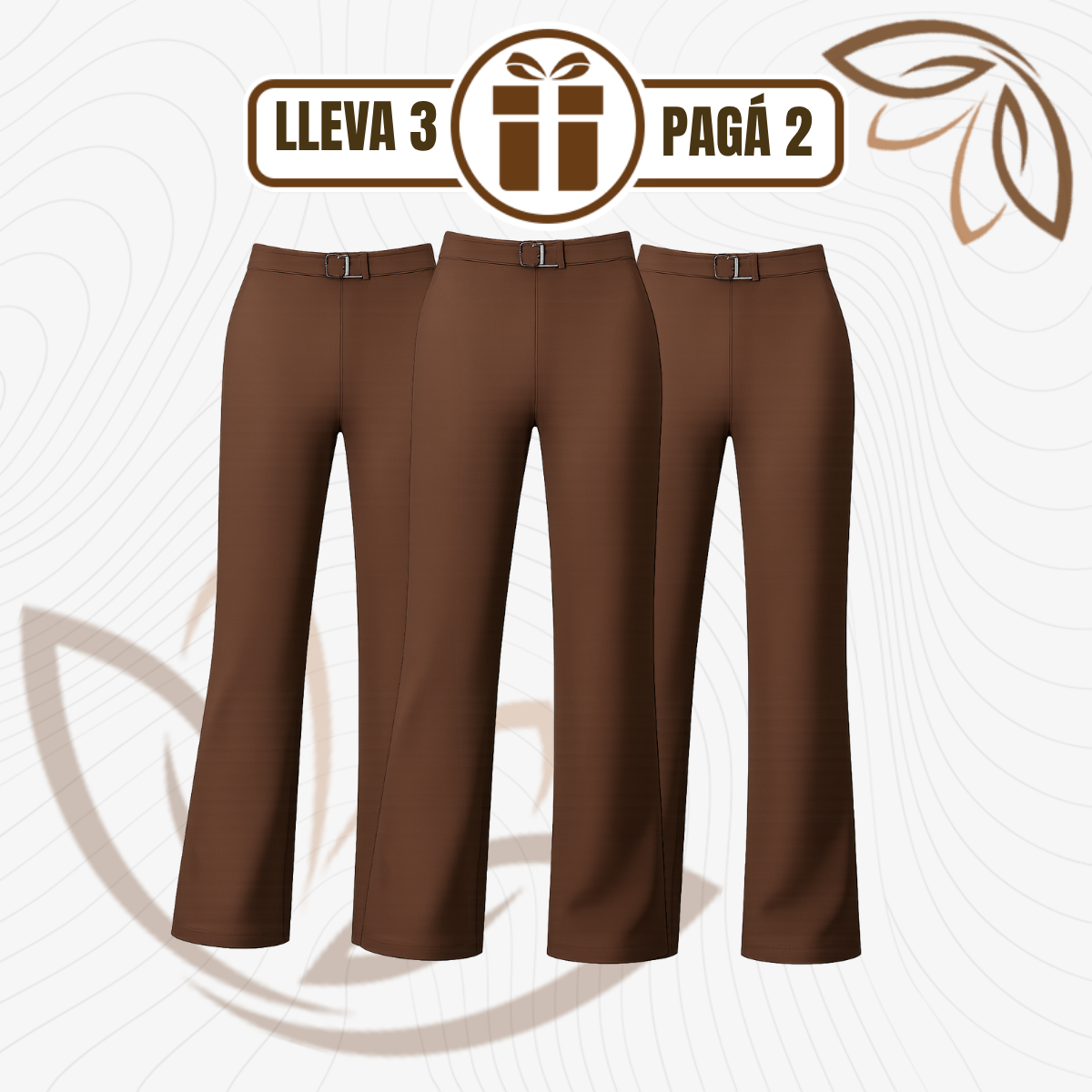 [Llevá 3 Pagá 2] Pantalón Social Femenino en Seda Hielo y Poliéster Diorah (Diseño Fino y Encantador)