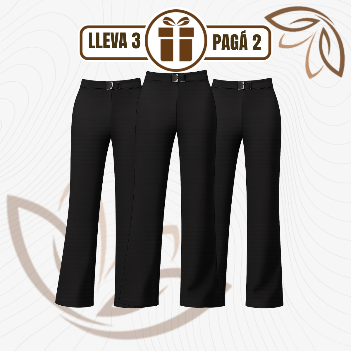 [Llevá 3 Pagá 2] Pantalón Social Femenino en Seda Hielo y Poliéster Diorah (Diseño Fino y Encantador)