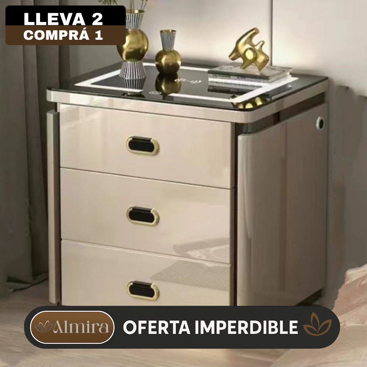 [Llevá 2 Pagá 1] Organizador Multifuncional con Caja Fuerte Integrada y Sistema Touch Inteligente