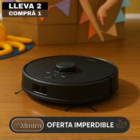 [Llevá 2 Pagá 1] Robot Aspiradora CleanUp Inteligente con Sensor Anticaída, Aspira, Barre y Pasa el Trapo + Repuesto de Accesorios