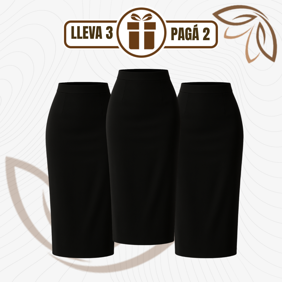 [Llevá 3 Pagá 2] Falda Midi Recta Francini de Cintura Alta en Crepé Sastrero (¡Estilo clásico y elegante!)