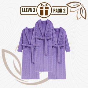 [Llevá 3 Pagá 2] Bata de Mujer Velvet Aterciopelada 100% Algodón (Abrigo y Elegancia para el Invierno!)