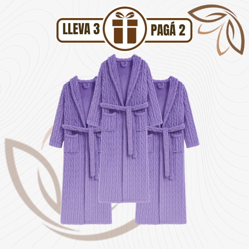 [Llevá 3 Pagá 2] Bata de Mujer Velvet Aterciopelada 100% Algodón (Abrigo y Elegancia para el Invierno!)